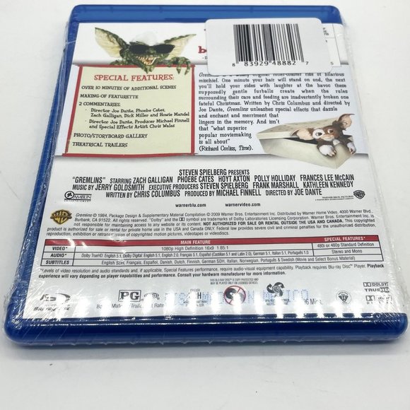 Gremlins Blu Ray DVD 25th Anniversary Edition Digital HD Movie-FREE Poltergeist - Picture 2 of 12